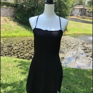 Women’s Forever 21 short satin black dress,size M